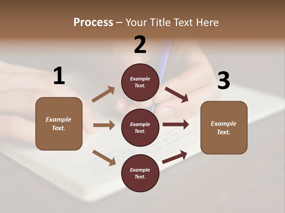 A Person Writing On A Notebook With A Pen PowerPoint Template
