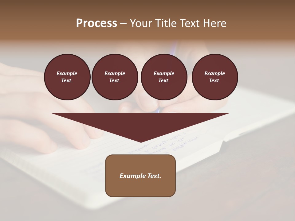 A Person Writing On A Notebook With A Pen PowerPoint Template