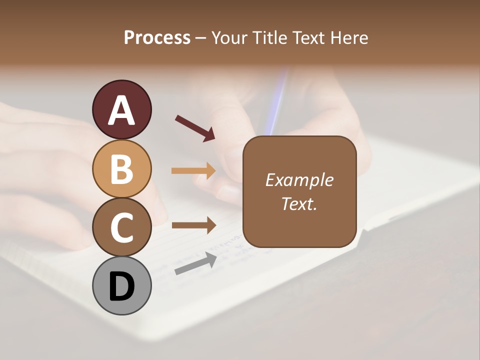 A Person Writing On A Notebook With A Pen PowerPoint Template