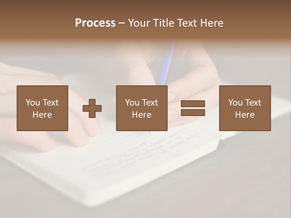 A Person Writing On A Notebook With A Pen PowerPoint Template