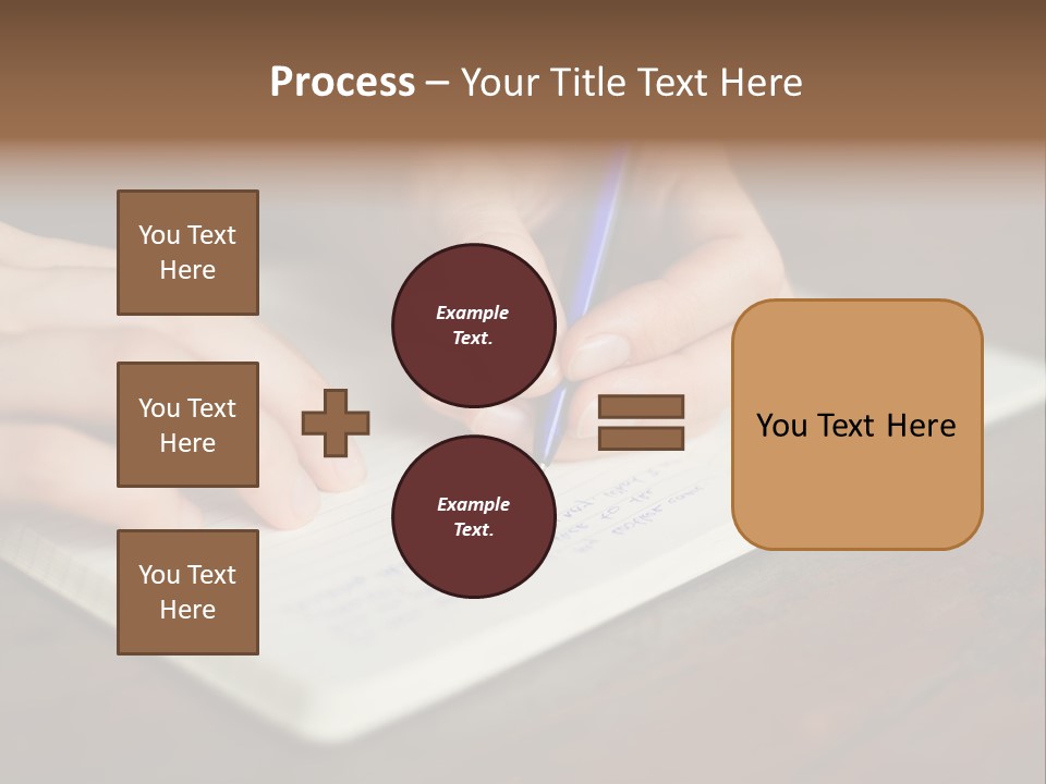 A Person Writing On A Notebook With A Pen PowerPoint Template