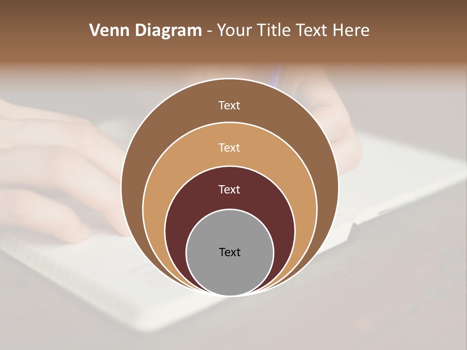 A Person Writing On A Notebook With A Pen PowerPoint Template