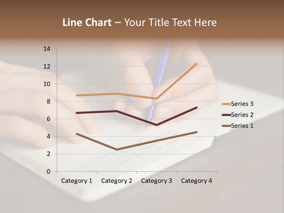 A Person Writing On A Notebook With A Pen PowerPoint Template