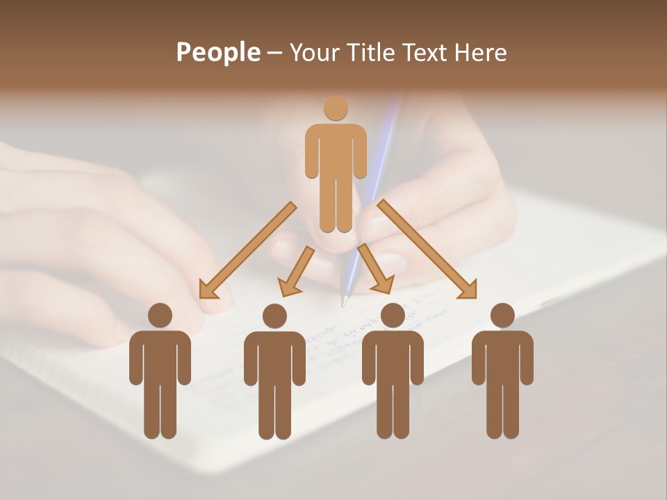A Person Writing On A Notebook With A Pen PowerPoint Template
