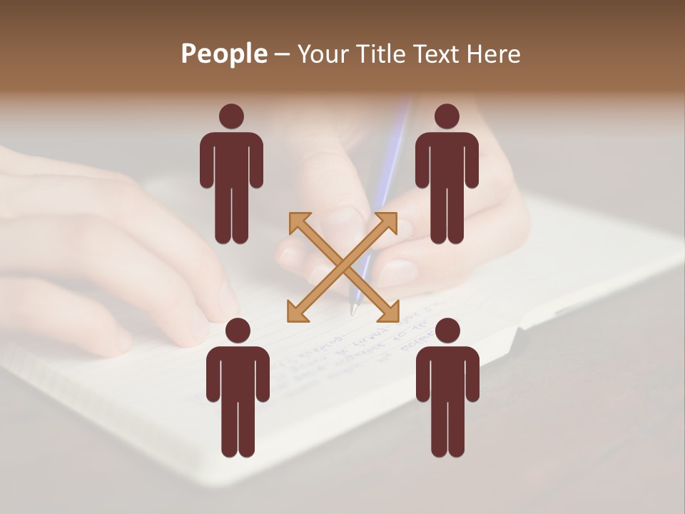 A Person Writing On A Notebook With A Pen PowerPoint Template