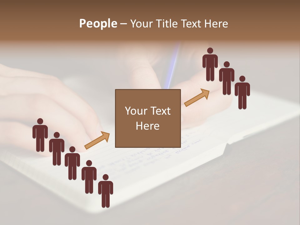 A Person Writing On A Notebook With A Pen PowerPoint Template