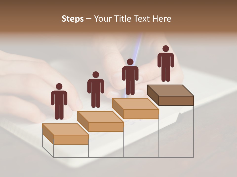 A Person Writing On A Notebook With A Pen PowerPoint Template