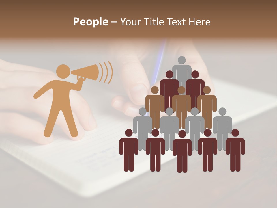 A Person Writing On A Notebook With A Pen PowerPoint Template