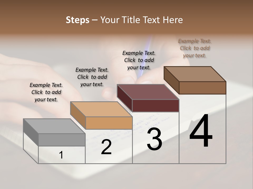 A Person Writing On A Notebook With A Pen PowerPoint Template