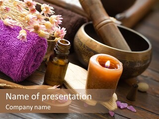 Beauty Body Violet Sea Salt PowerPoint Template