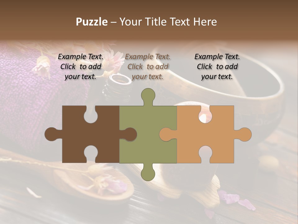 Beauty Body Violet Sea Salt PowerPoint Template