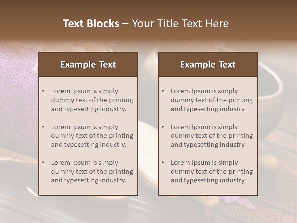 Beauty Body Violet Sea Salt PowerPoint Template