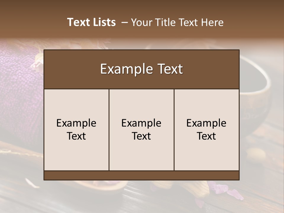 Beauty Body Violet Sea Salt PowerPoint Template