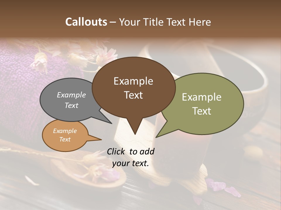 Beauty Body Violet Sea Salt PowerPoint Template