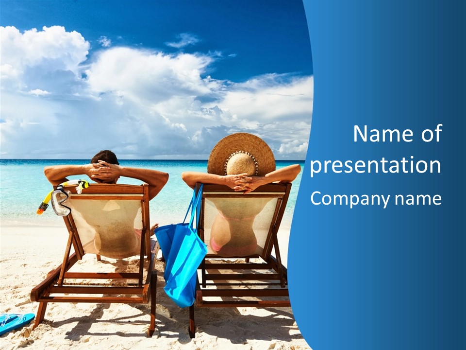 South Male Atoll Travel Tan PowerPoint Template