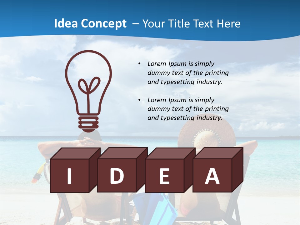 South Male Atoll Travel Tan PowerPoint Template