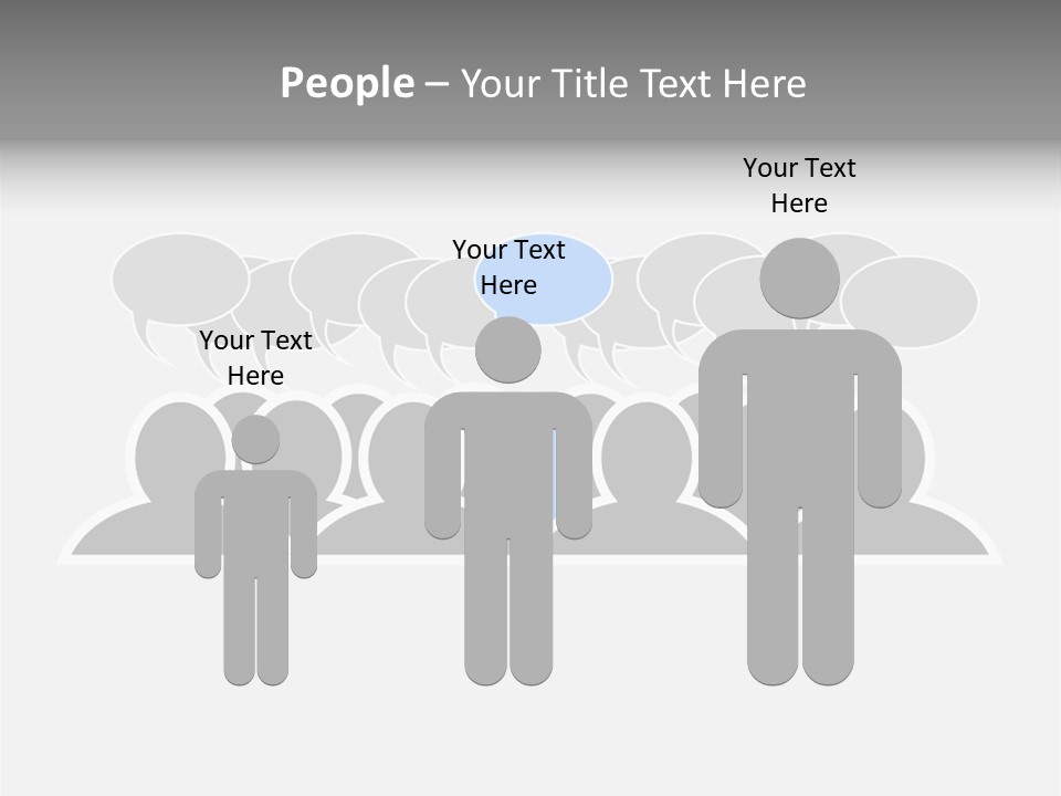 Advertisement Men Crowd PowerPoint Template