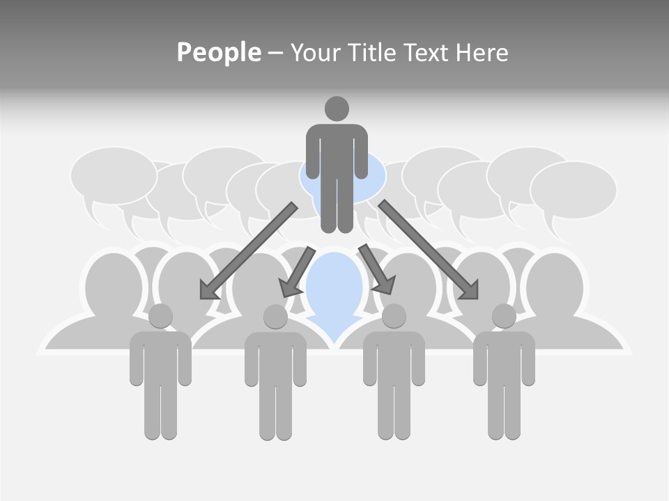 Advertisement Men Crowd PowerPoint Template