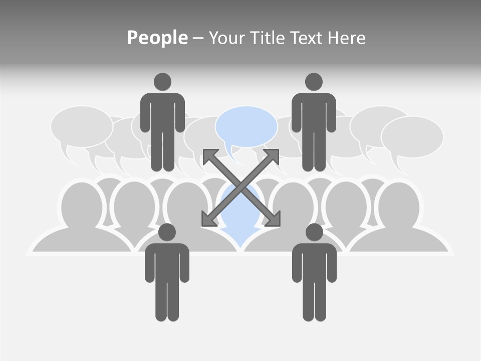 Advertisement Men Crowd PowerPoint Template