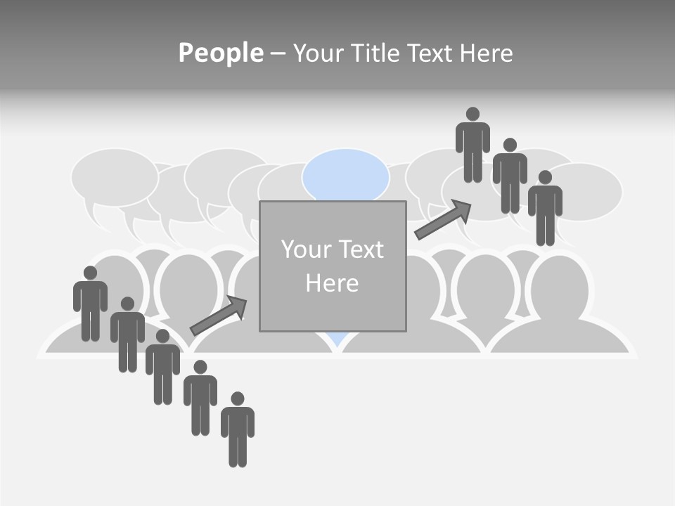 Advertisement Men Crowd PowerPoint Template