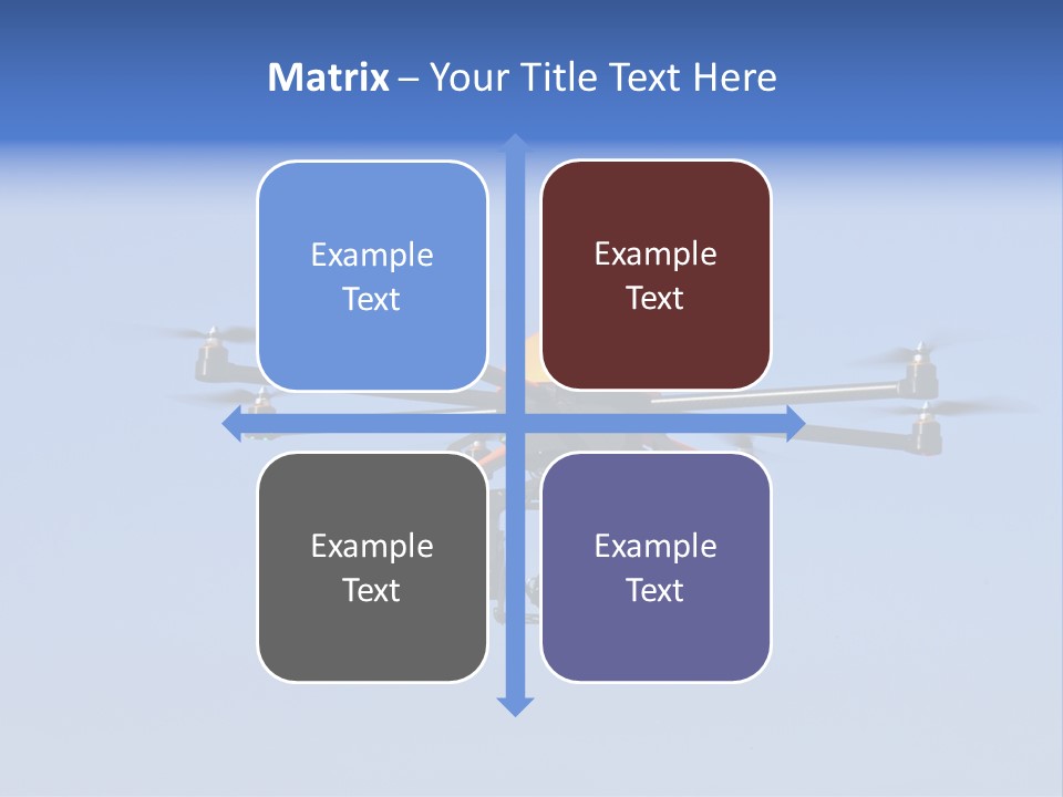 Viewpoint Octocopter Blue PowerPoint Template