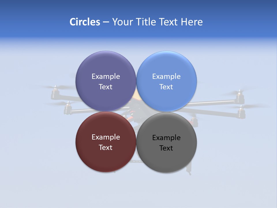 Viewpoint Octocopter Blue PowerPoint Template