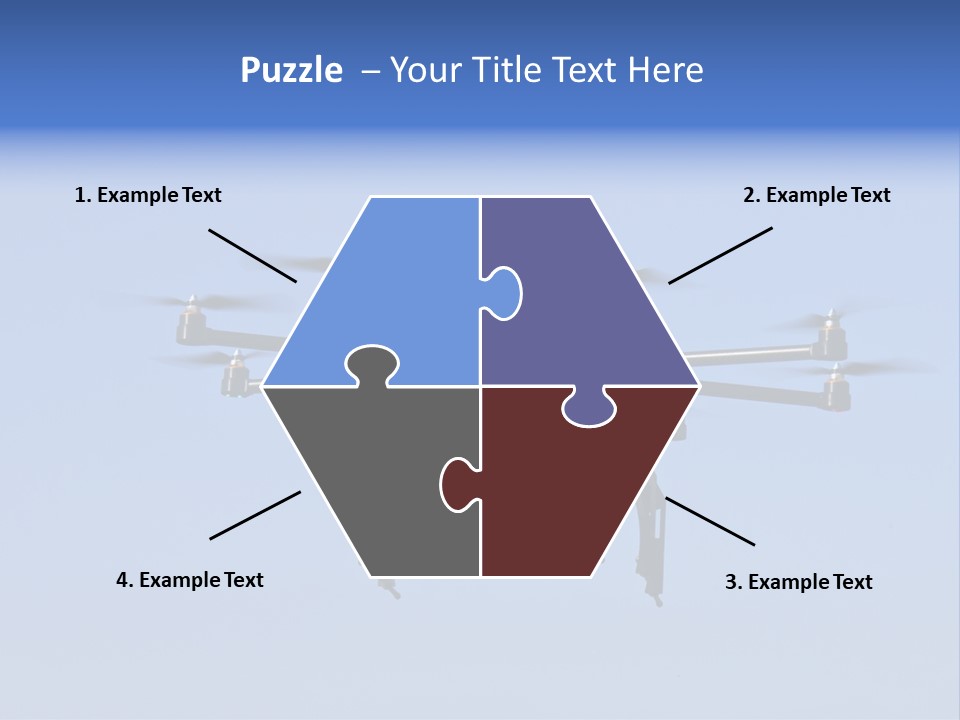 Viewpoint Octocopter Blue PowerPoint Template