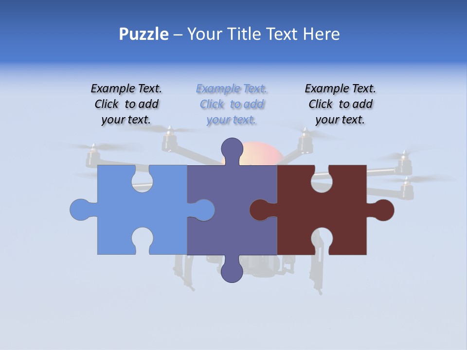 Viewpoint Octocopter Blue PowerPoint Template