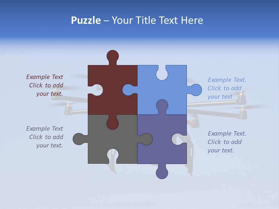 Viewpoint Octocopter Blue PowerPoint Template