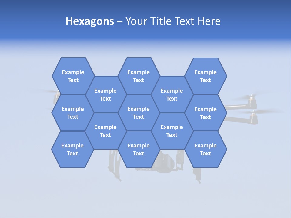 Viewpoint Octocopter Blue PowerPoint Template