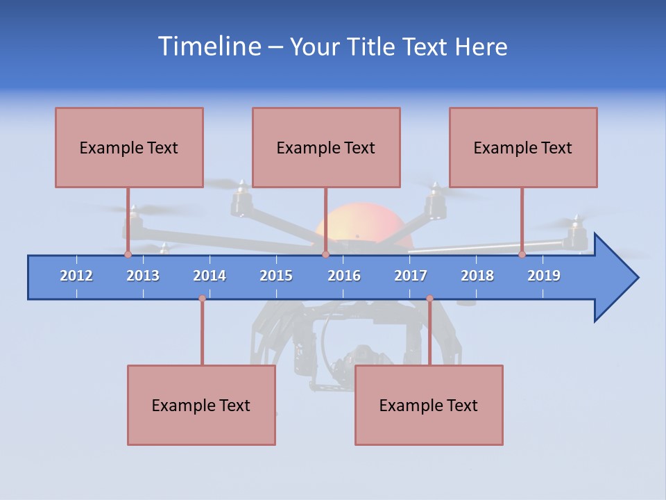 Viewpoint Octocopter Blue PowerPoint Template