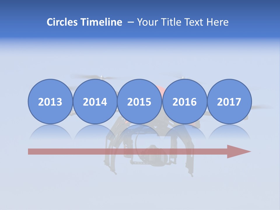 Viewpoint Octocopter Blue PowerPoint Template