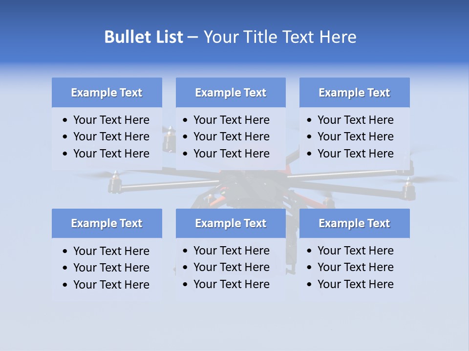 Viewpoint Octocopter Blue PowerPoint Template