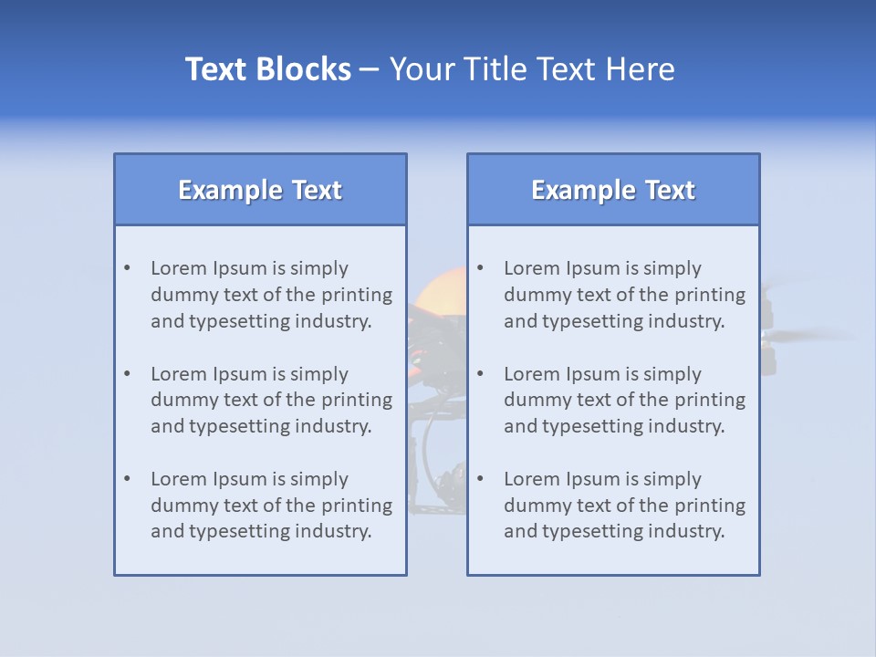 Viewpoint Octocopter Blue PowerPoint Template