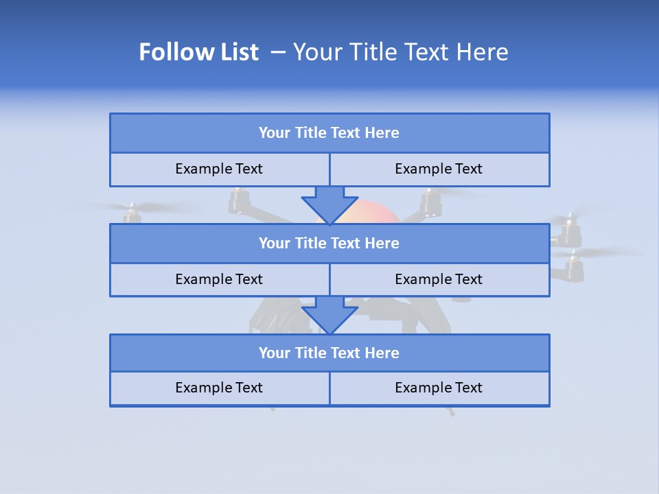 Viewpoint Octocopter Blue PowerPoint Template