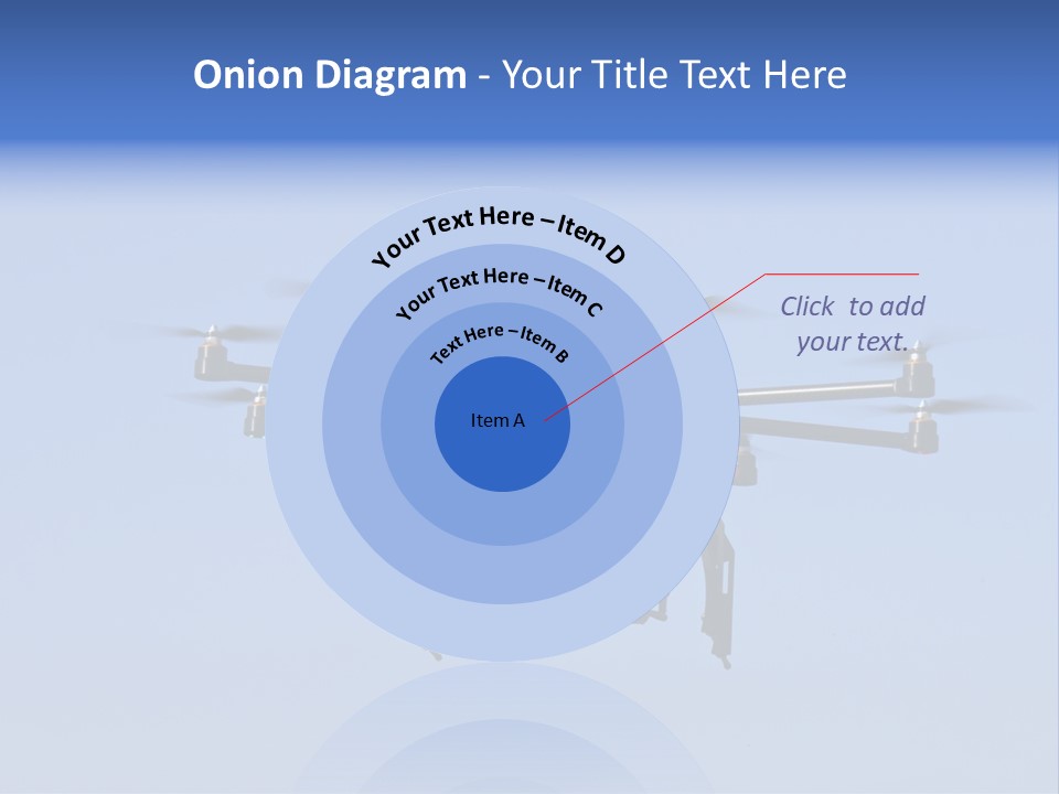 Viewpoint Octocopter Blue PowerPoint Template