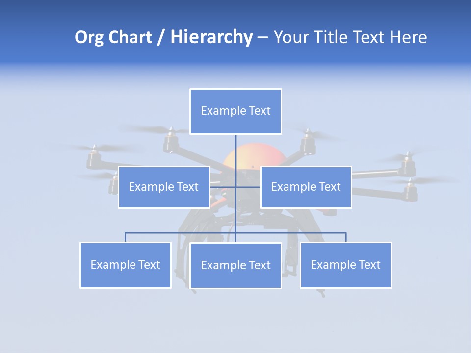 Viewpoint Octocopter Blue PowerPoint Template