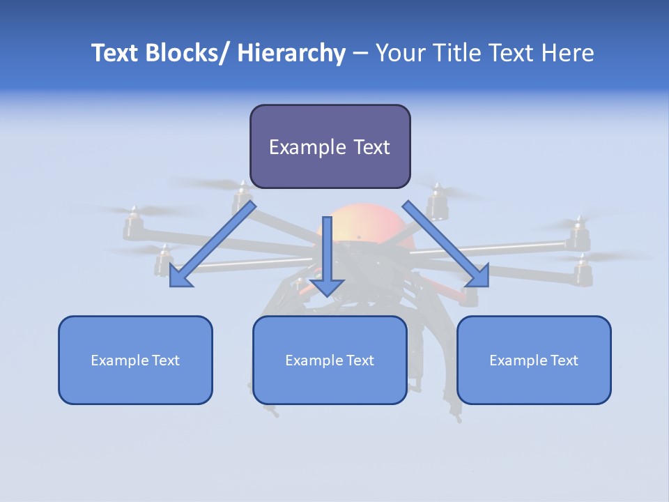 Viewpoint Octocopter Blue PowerPoint Template
