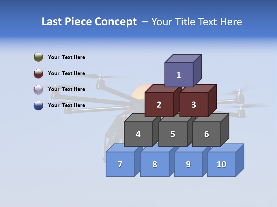 Viewpoint Octocopter Blue PowerPoint Template