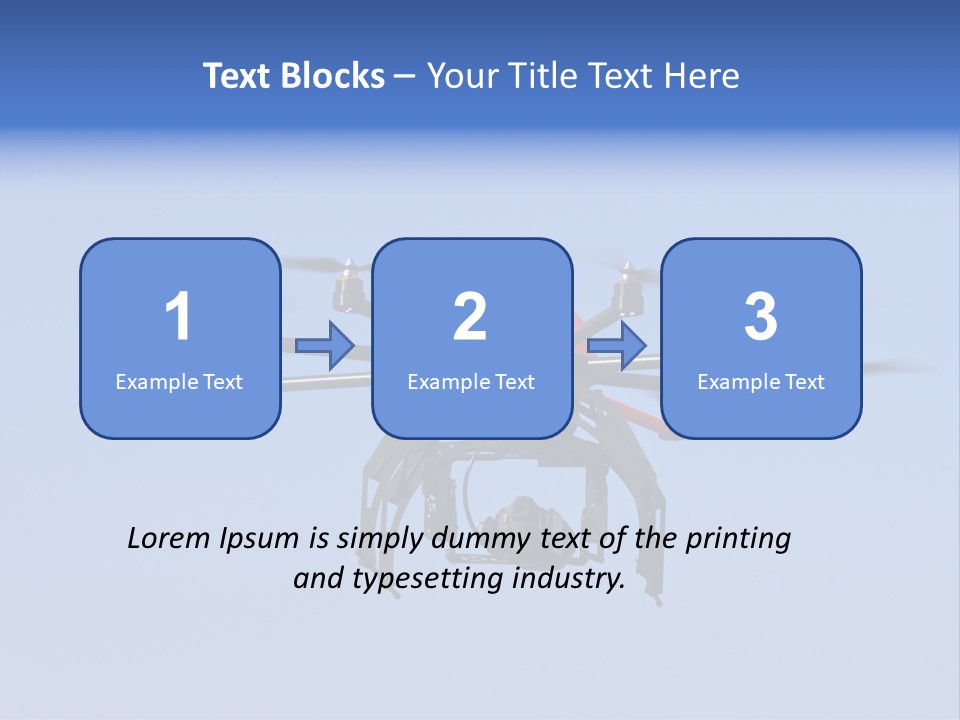 Viewpoint Octocopter Blue PowerPoint Template