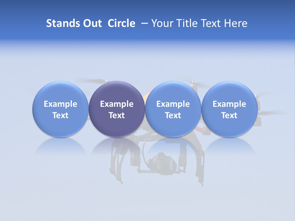 Viewpoint Octocopter Blue PowerPoint Template