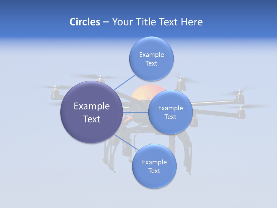 Viewpoint Octocopter Blue PowerPoint Template