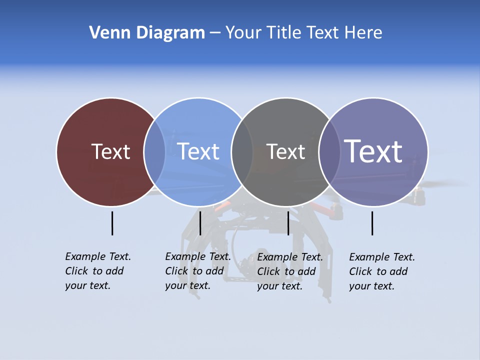Viewpoint Octocopter Blue PowerPoint Template