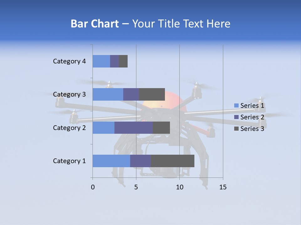 Viewpoint Octocopter Blue PowerPoint Template