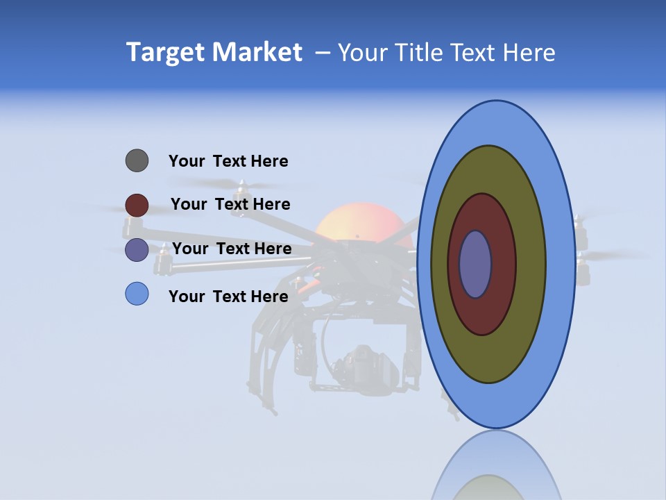 Viewpoint Octocopter Blue PowerPoint Template