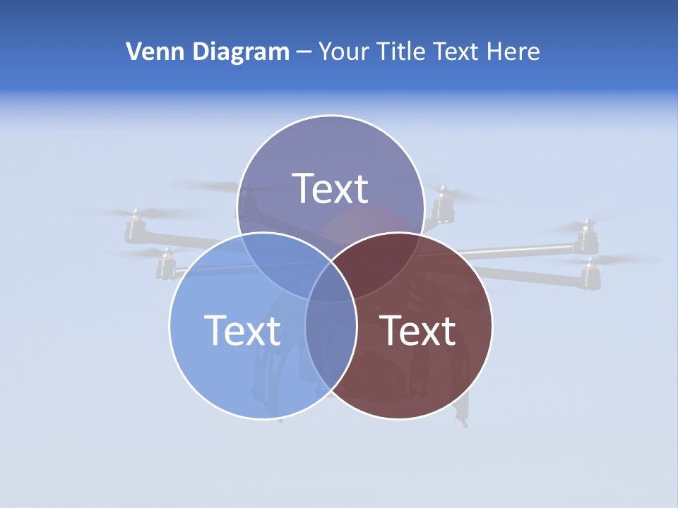 Viewpoint Octocopter Blue PowerPoint Template
