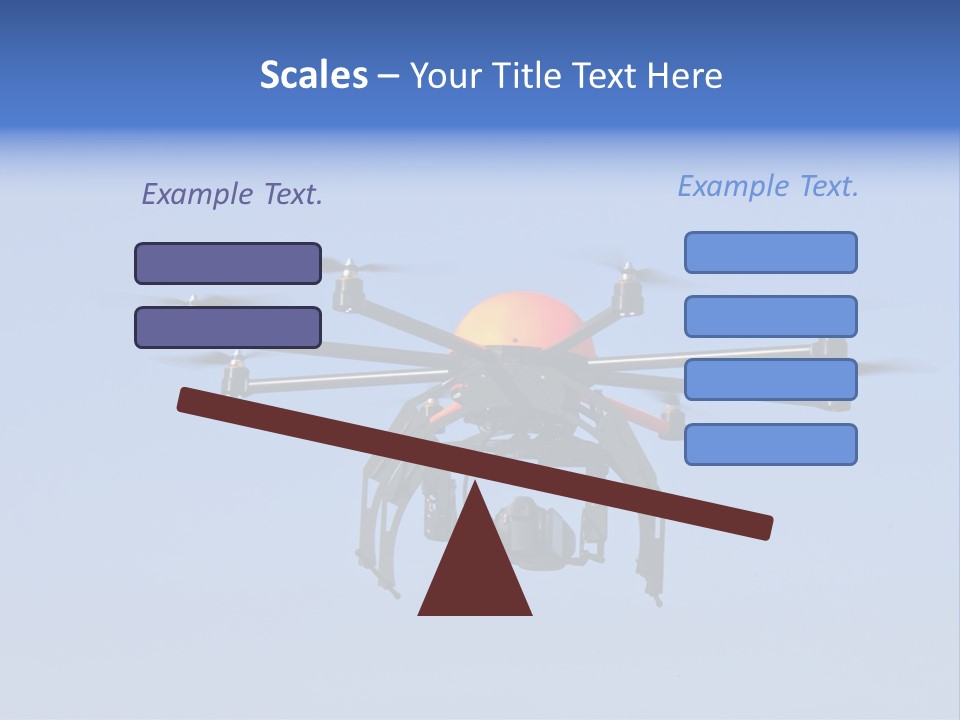 Viewpoint Octocopter Blue PowerPoint Template