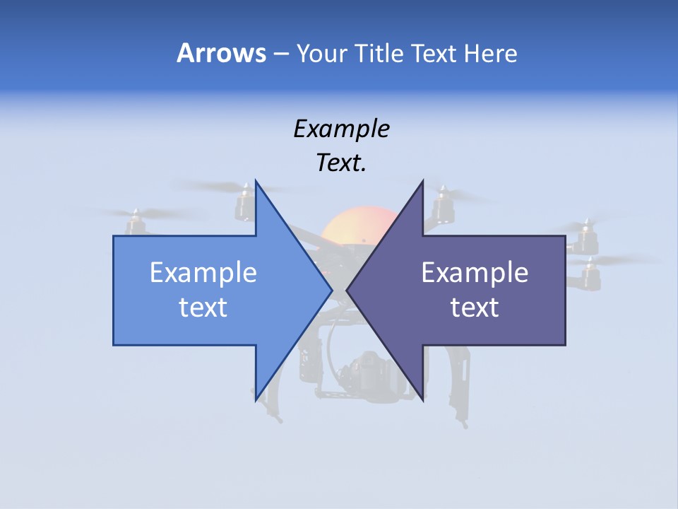 Viewpoint Octocopter Blue PowerPoint Template