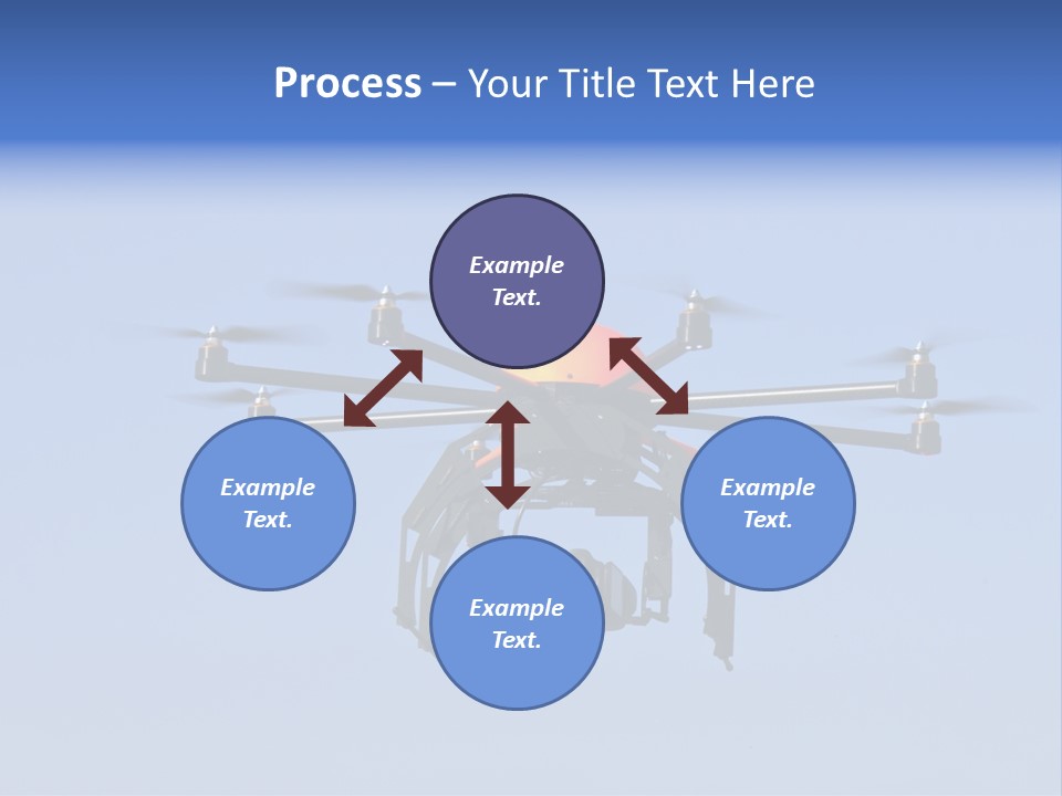 Viewpoint Octocopter Blue PowerPoint Template