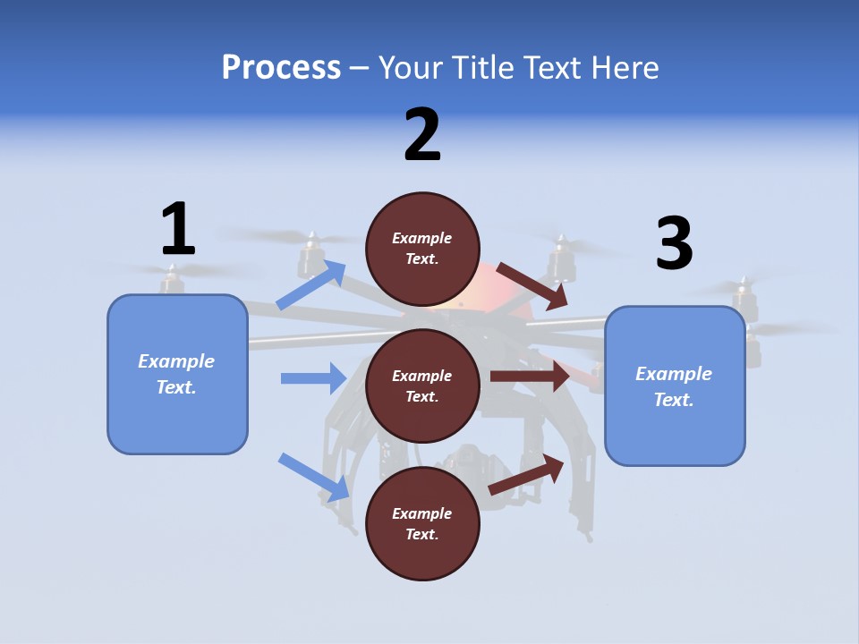 Viewpoint Octocopter Blue PowerPoint Template